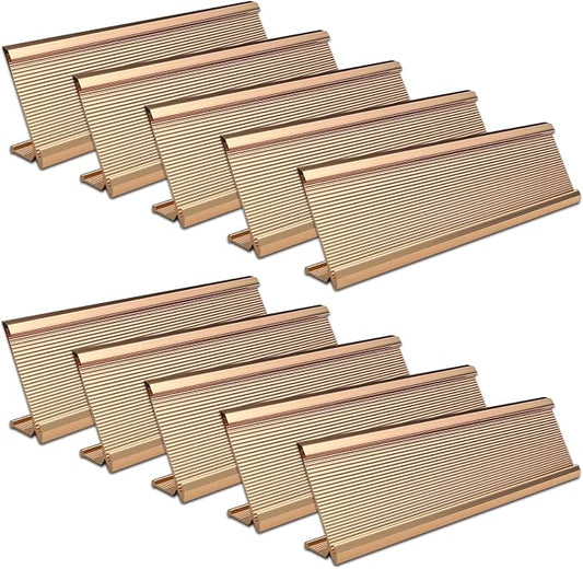 10 Pack 2" x 8" Aluminum Desk Name Plate Holder, Office Name Plate Holder by Unknown
