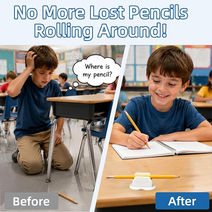 Biottro 12PCS Adhesive Pen Holder Pencil Holder - Image 4