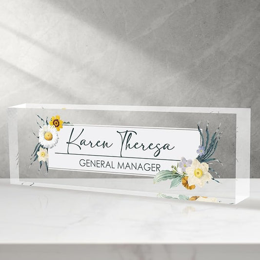 Custom Office Name Plate, Personalized Gifts by Unknown