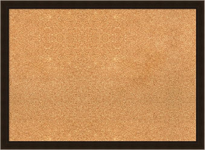 Amanti Art Natural Cork Board for Wall, 22x30 Vision Board with Brown Wood Frame, Medium Corkboard Office Decor for Home Organization, Rustic Farmhouse Corkboard Pinboard to display items for home-DeskLoop Office