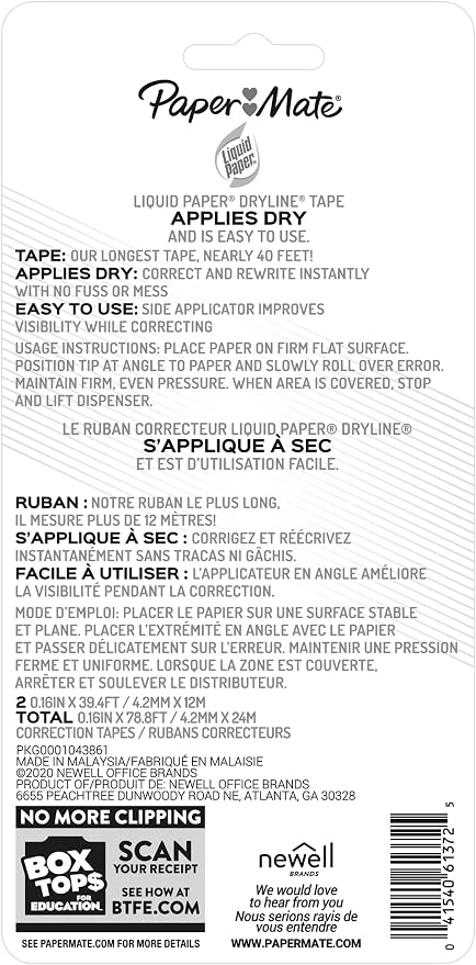 Liquid Paper Paper Mate DryLine Correction Tape - Image 5