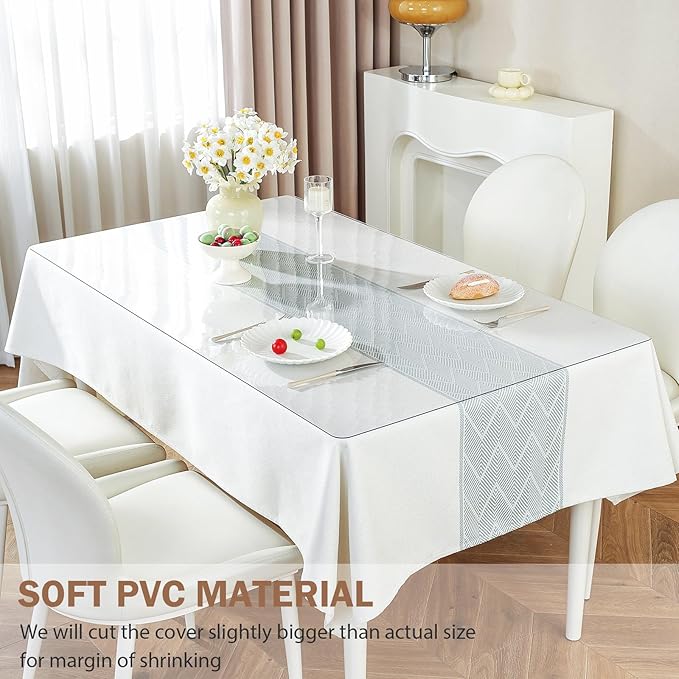LovePads 1.5mm Thick 42 x 60 Inch Clear Table Cover Protector, Table Protector - Image 4