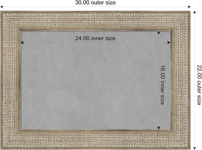Amanti Art Silver Framed Magnetic Board 22x30 Medium Vision Board - Image 4