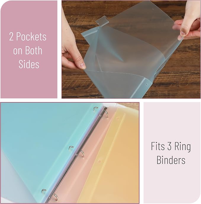 Mr. Pen- Binder Dividers with Pockets and Tabs, 8 Pack | Dividers - Image 3