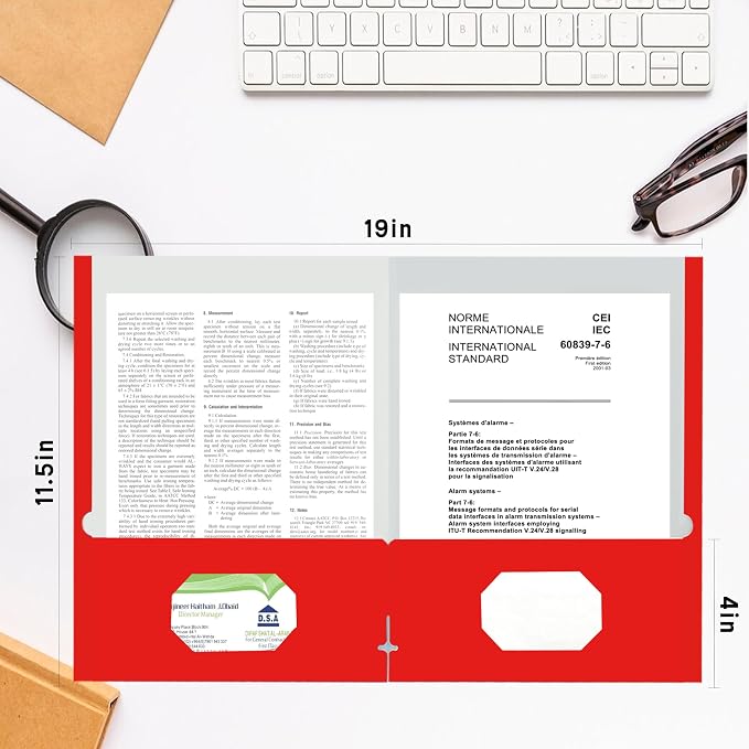 Zzrywuty File Folders with Pockets, 50 Pack Paper Folders with Card Slot - Image 7