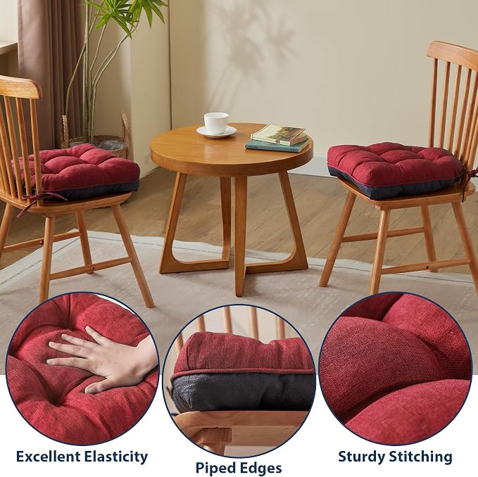 IASEAHK Chair Cushions for Dining Chairs, Seat Cushions for Kitchen Chairs - Image 5