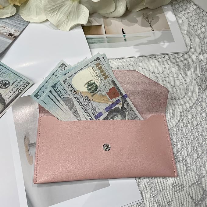 Pu Leather Cash Envelope Wallet - Image 6