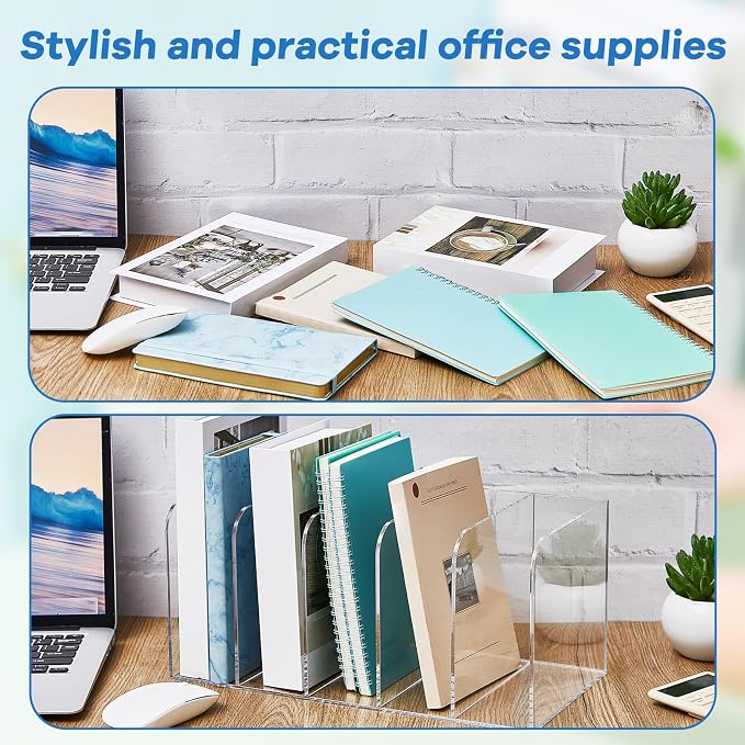 Suzile 2 Pack Clear Acrylic Magazine Holder - Image 3