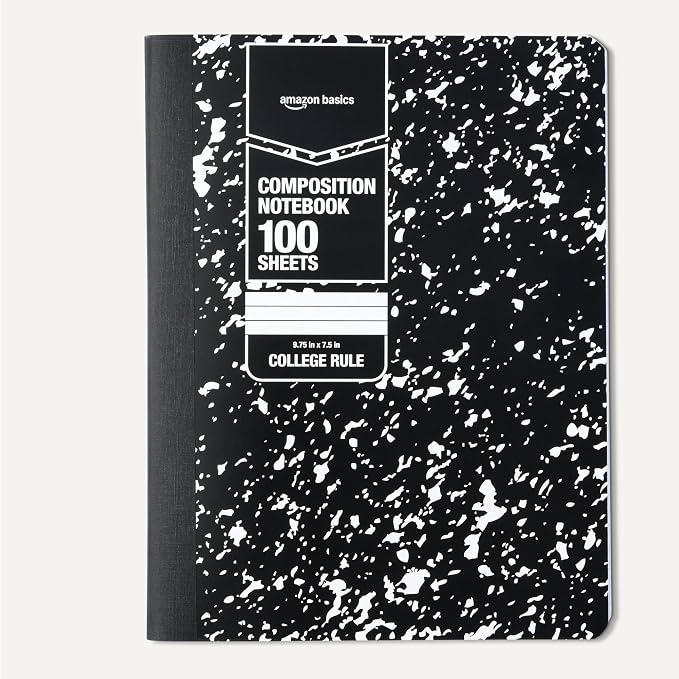 Amazon Basics Composition Notebook, College Ruled, 100 Sheets, 9.75" x 7.5" - Image 5