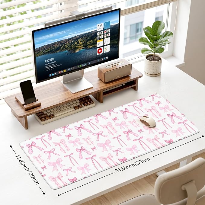 Desk Mat, Big Desk Pad, 31.5x11.8 Inches Extended Big Gaming Mouse Pad - Image 3