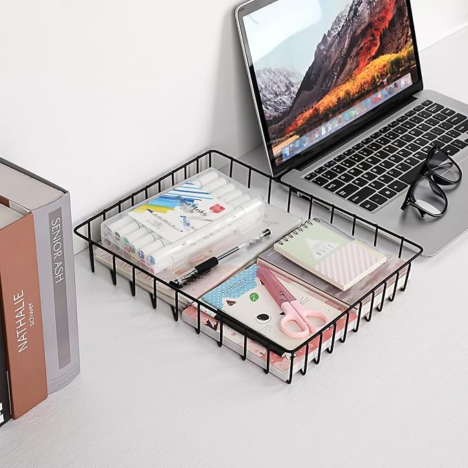 BTSKY Multipurpose A4 File Tray Wire Desk Organizer - Image 3