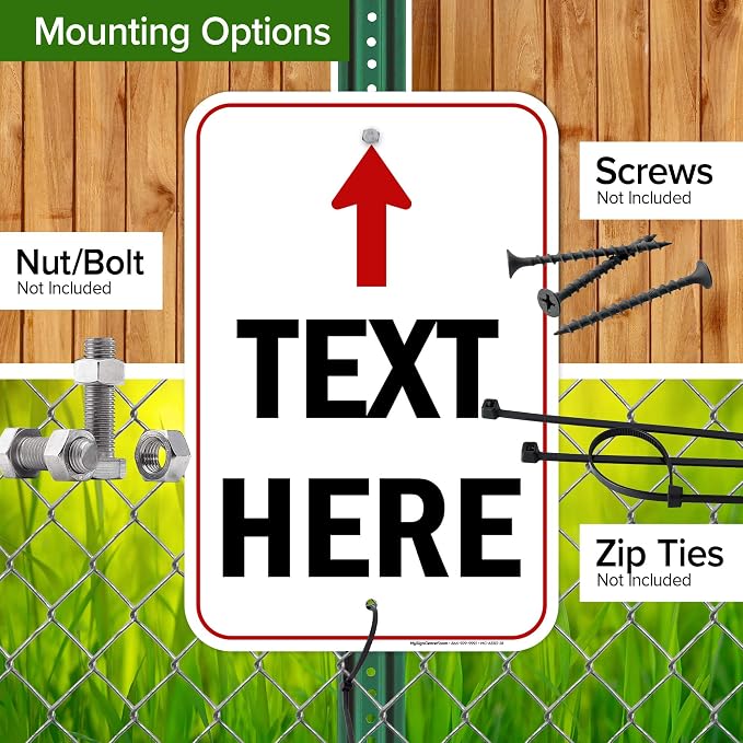 Custom Arrow, Custom Directional Sign, Up Arrow, 12x18 Inches, Rust Free .063 - Image 5