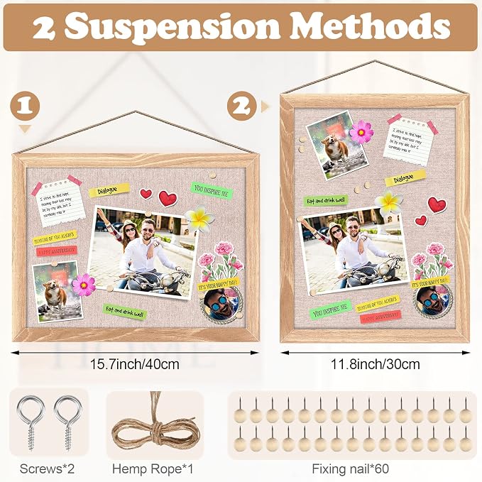 Teling 6 Pack Wood Bulletin Boards - Image 2