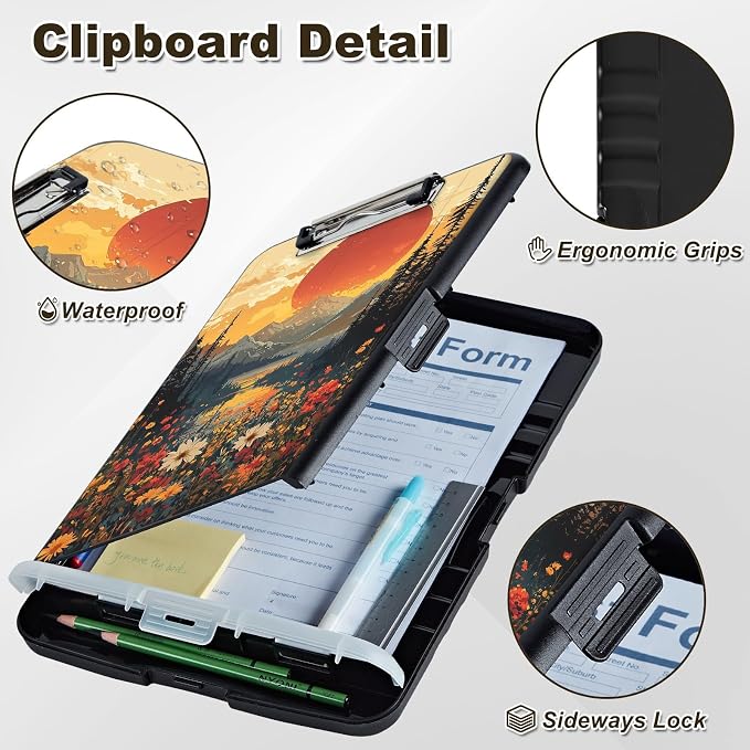 Clipboard with Storage, Nursing Clip Board 8.5 x 11 Storage Organization Box - Image 5