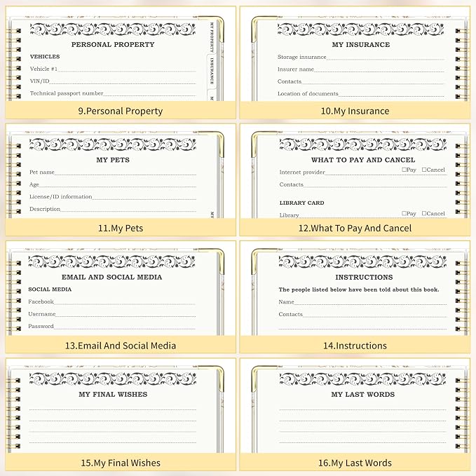 Peace of Mind Planner, Spiral End of Life Planner - Image 5