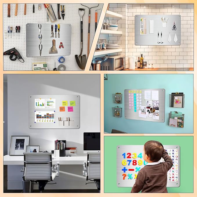 2Pack Magnetic Board 17.5" x 11.4" Magnet Bulletin Board is Suitable - Image 5