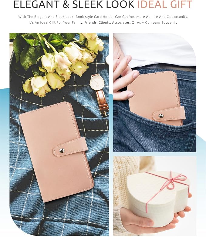 Credit Card Holder, Leather Business Card Organizer - Image 5