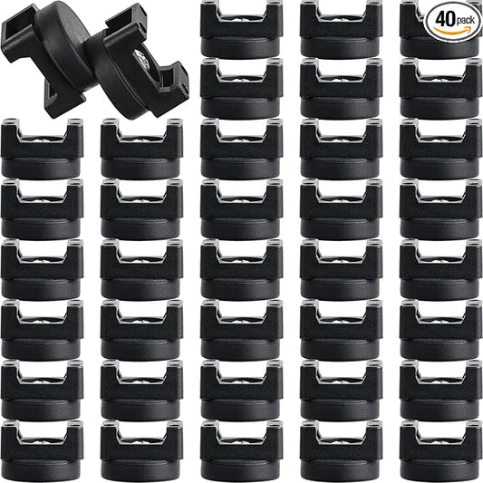 Yookeer 40 Pcs Magnetic Zip Tie Mount Base Black Magnetic Cable Clips Wire by Yookeer