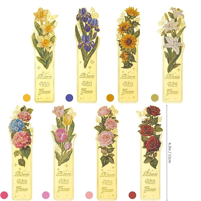8 Pieces Metal Clip Bookmarks - Image 3