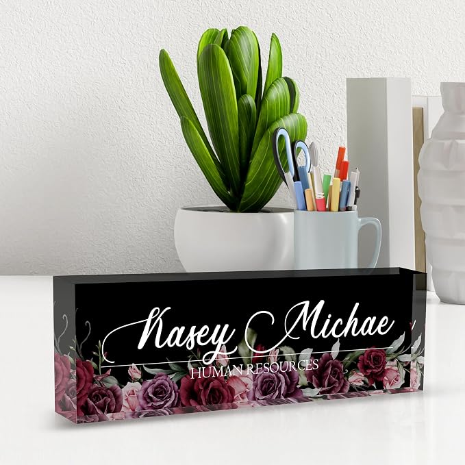 Desk Name Plate Personalized, Personalized Name Plate - Image 3