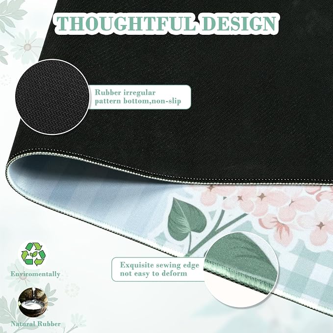 iCasso Floral Computer Mouse Pad, Desk Mat - Image 4