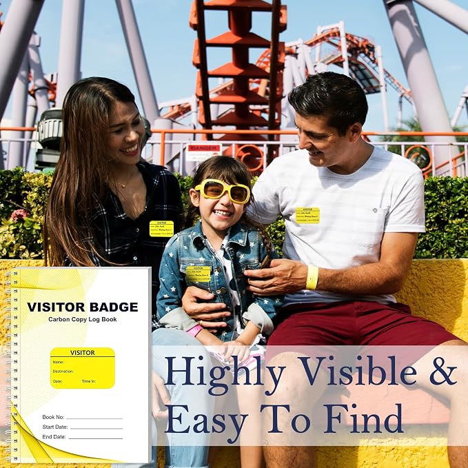 3 Pack of 900 Visitor Badges Stickers Visitor Log Book - Image 6