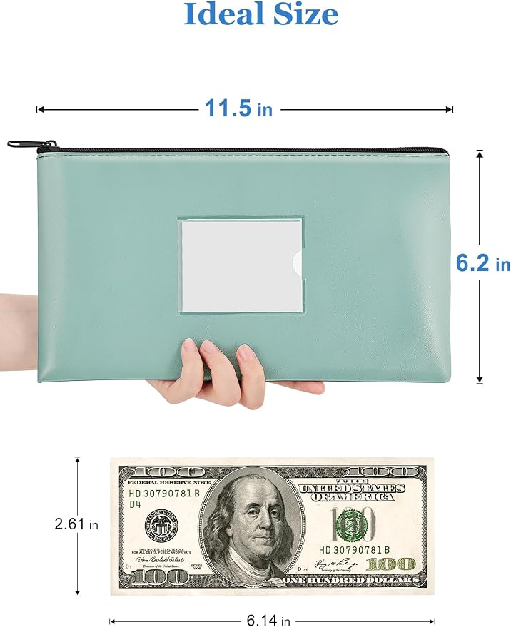 SMARTAKE 2-Pack Bank Deposit Money Bags - Image 2