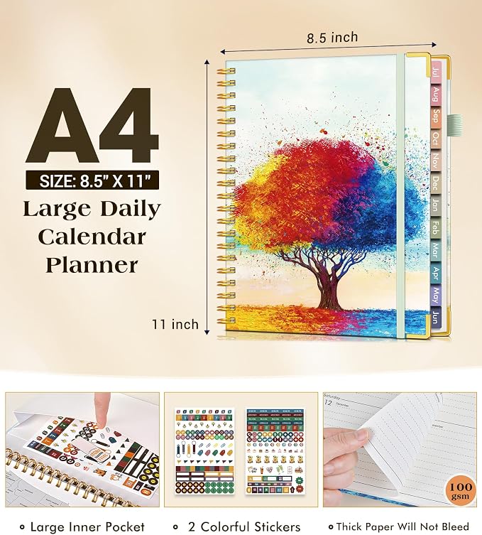 Academic Planner 2026-2027, Hardcover Weekly and Monthly Calendar Planner from - Image 5