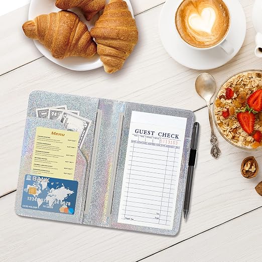 ACdream Server Books for Waitress, Guest Book Note Pad, Cute Pocket Leather - Image 4