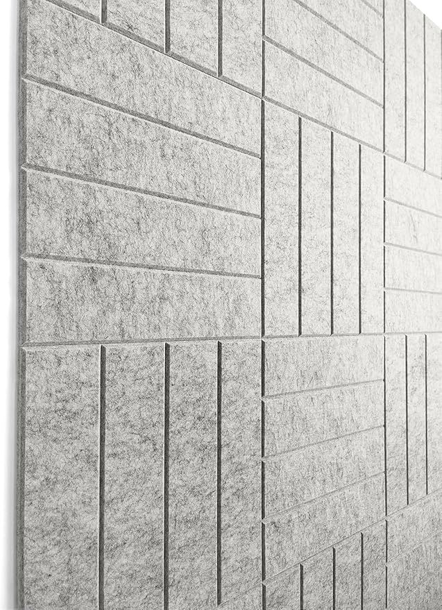 Large Cork Board Alternative - 12-Pack Felt Wall Tiles with Safe Removable Adhesive Tabs, Cork Wall Tiles Bulletin Board Home Office Essentials - Gray Marble-DeskLoop Office