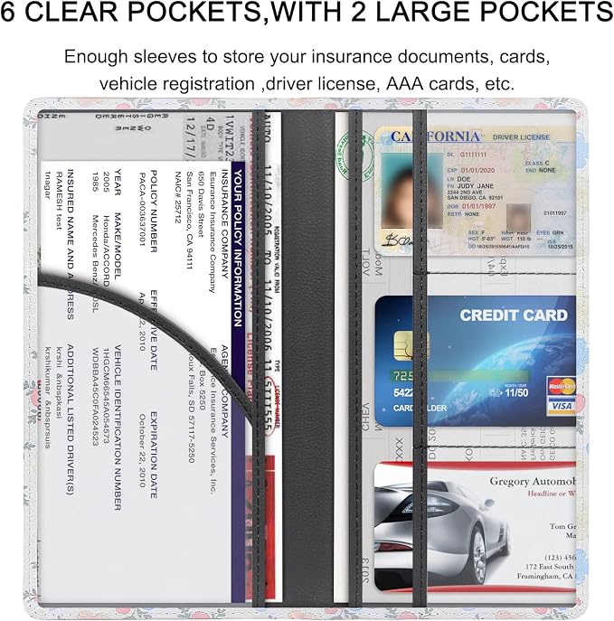 LumiMokki Premium Car Registration & Insurance Card Holder - Image 4