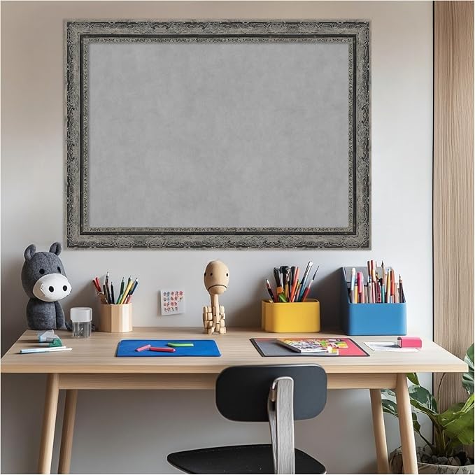 Amanti Art Black Framed Magnetic Board 24x32 Medium Vision Board - Image 6