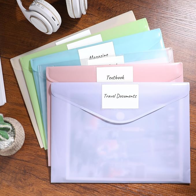 SUNEE 24 Pack Plastic Envelopes, Folders - Image 7