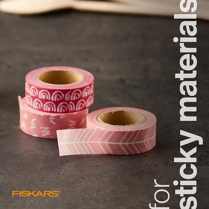 Fiskars Micro Trip Scissors, SoftGrip Precision Cutting Shears, Non-Stick - Image 7
