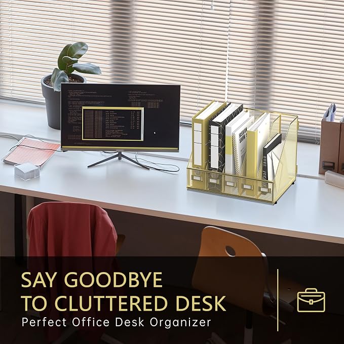 DALTACK Desk Organizers Metal Magazine File Holder - Image 5