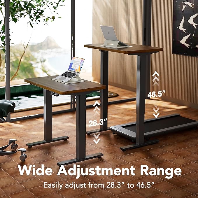 HUANUO 32" Small Electric Standing Desk Adjustable Height, 4 Memory Height - Image 3