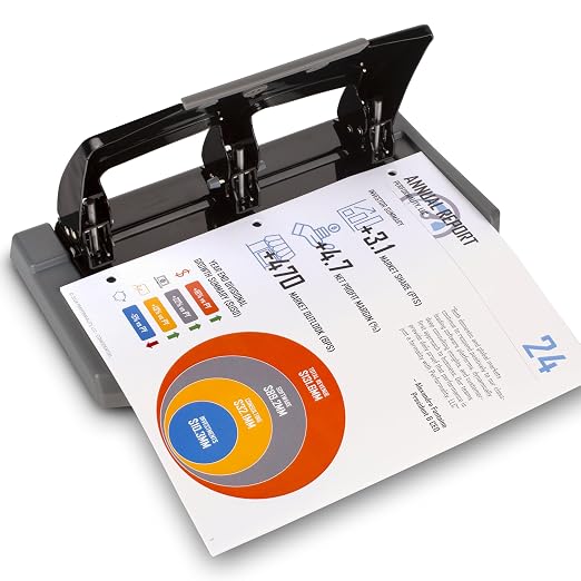 Swingline 3 Hole Punch, 45 Sheet Capacity Three Hole Puncher 3 Ring, Paper Punch - Image 6