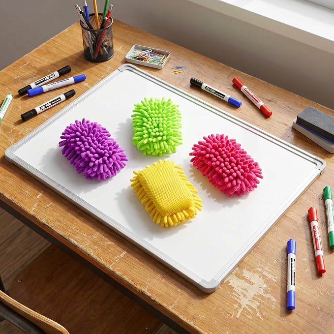Epakh 4 Pieces Dry Erase Board Magnetic Whiteboard Dry Erase Erasers Washable - Image 5