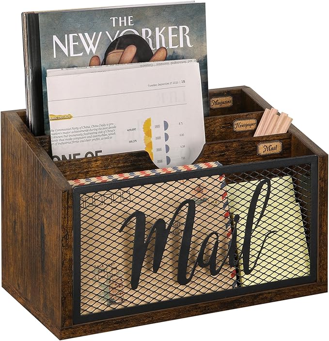 YINMIT Mail Organizer Countertop, Mail Holder, Mail Sorter by YINMIT