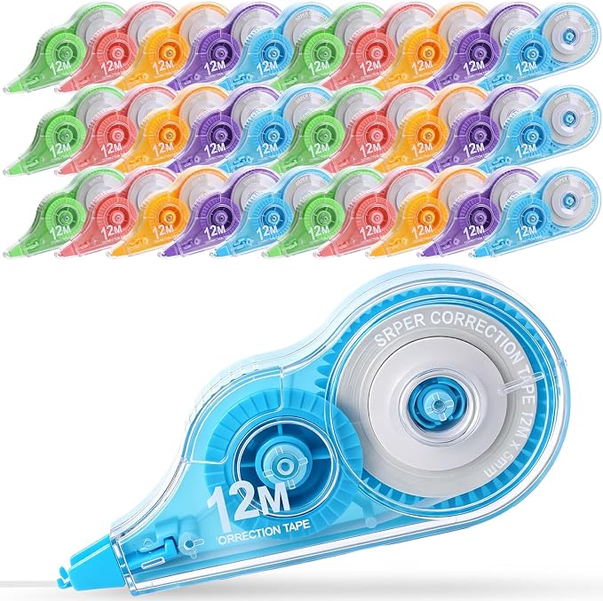 AmazingSpark 100 Pcs Correction Tape Bulk 39.4 ft White Wrong out by Unknown