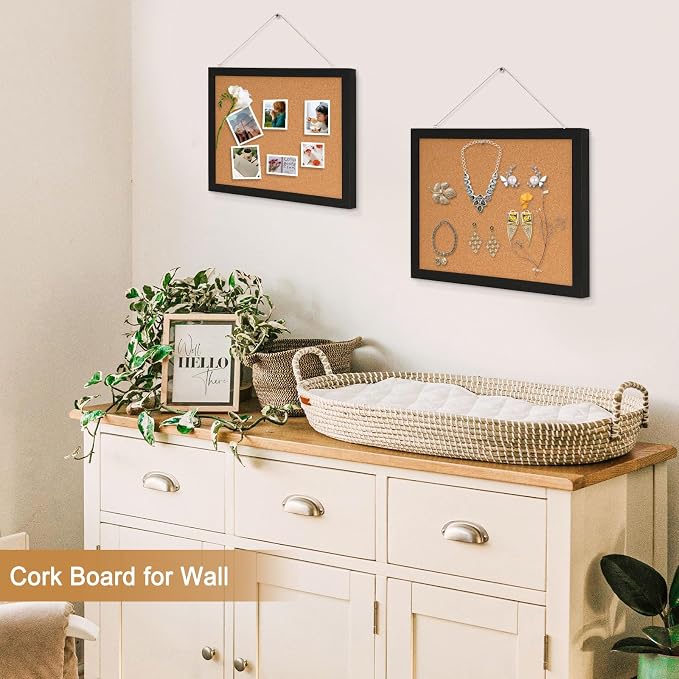 Double-Sided Small Wood Framed Cork Board - Image 6