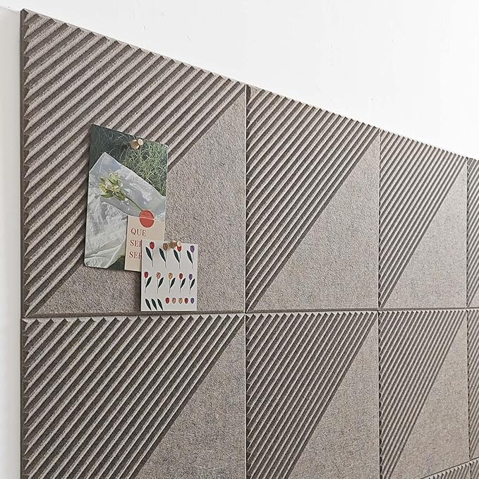 Large Cork Board for Walls 48"x 36", 12 Pack Felt Wall Tiles with Safe Removable Adhesive Tabs, Cork Board for Office,Pinboard Bulletin Board (Deep Camel, 48" x 36" 12 Pack)-DeskLoop Office