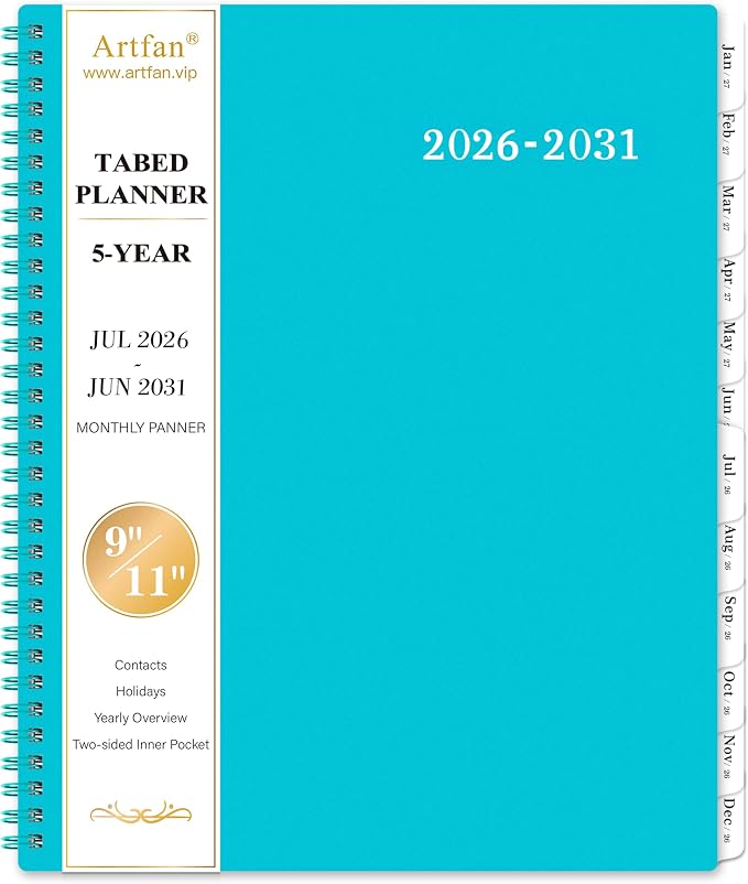 2026-2031 Monthly Planner/Monthly Calendar by Artfan