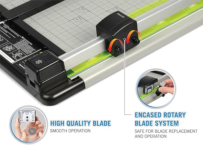 Carl Manufacturing 12220 HVY-Duty Paper Trimmer 15-Inch 36 Sht Cap. 14-Inch x15-1/4-Inch x3/4-Inch GY-DeskLoop Office