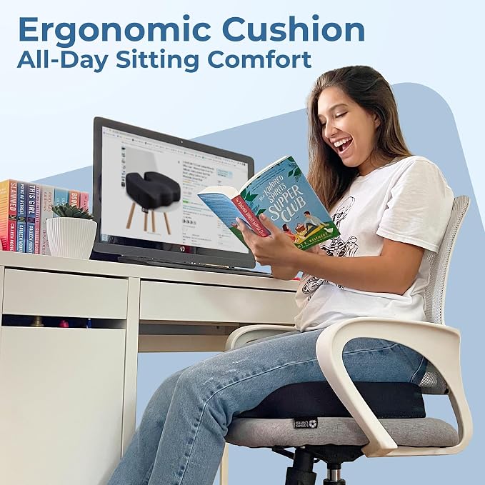 5 STARS UNITED Seat Cushion for Tailbone Pain Relief – Memory Foam Cushion for - Image 7