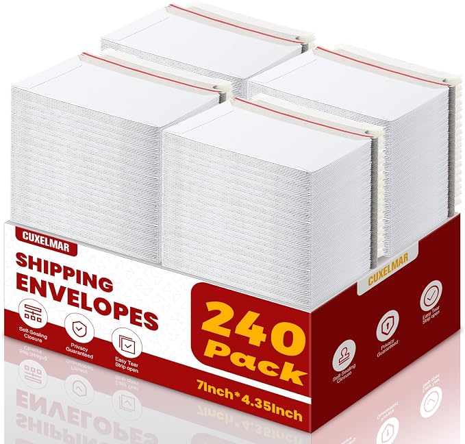 240 Pack Rigid Mailers, Perfect Size Shipping Envelopes by Unknown