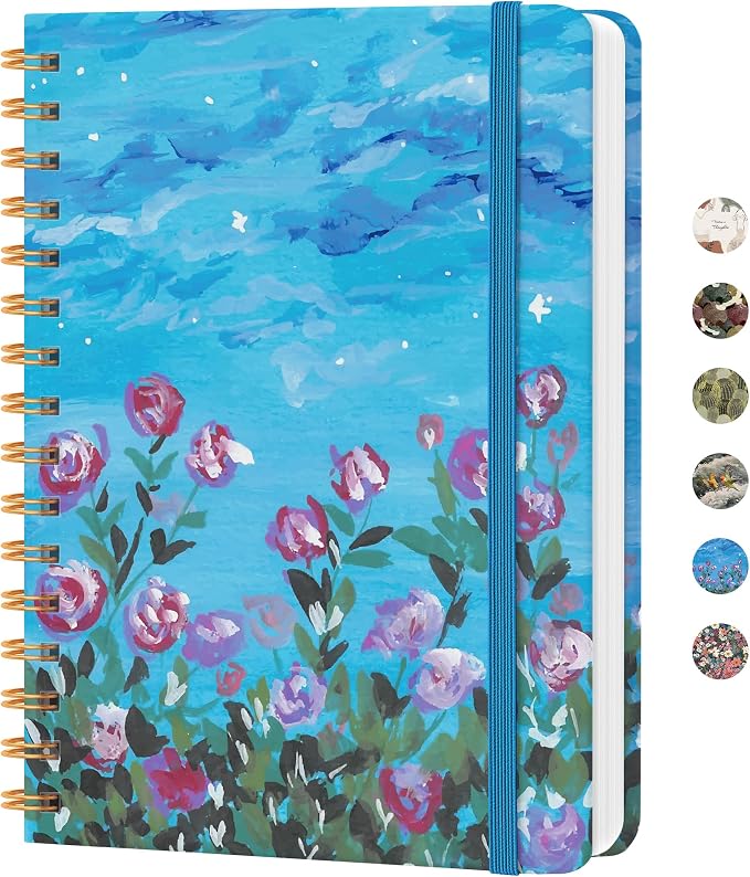 CICPAP Lined Spiral Journal Notebook, A5 College Ruled Notebook by CICPAP