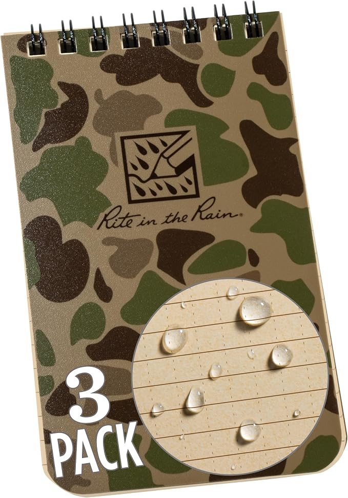 Rite in the Rain Weatherproof Top Spiral Notebook, Duck Camo Cover, Universal by RiteintheRain