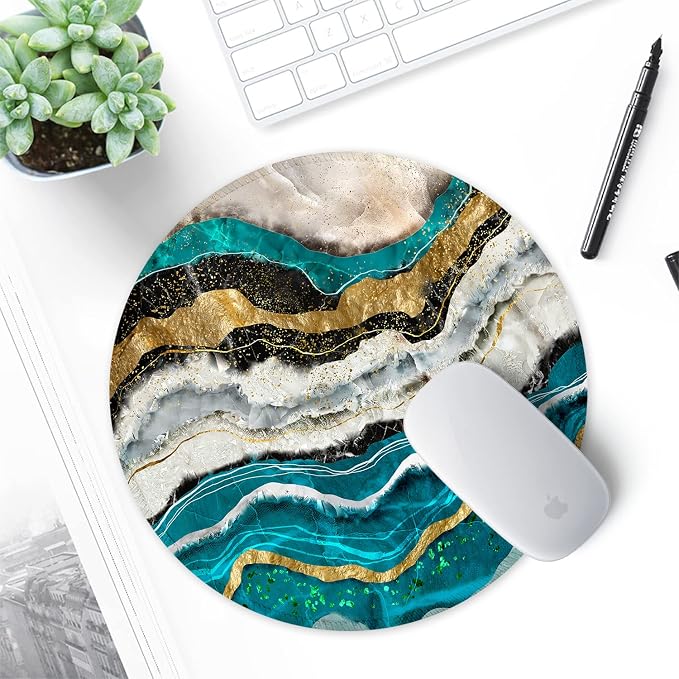 ITNRSIIET Round Mouse Pad with Stitched Edge Premium-Textured Waterproof - Image 7