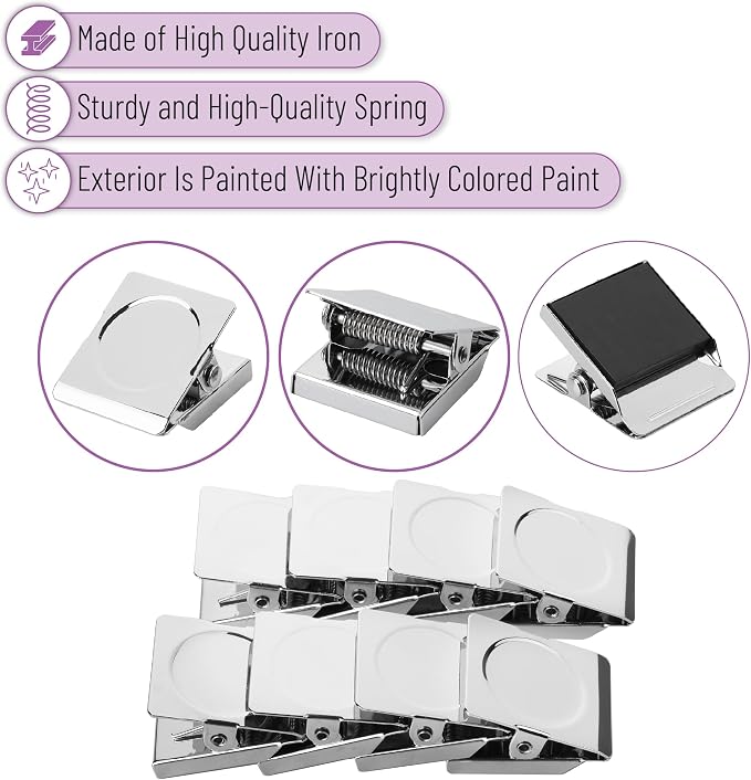 Mr. Pen- Magnetic Clips, 8 Pack, 1.2 Inch, Metal Clips | Refrigerator Magnets - Image 5